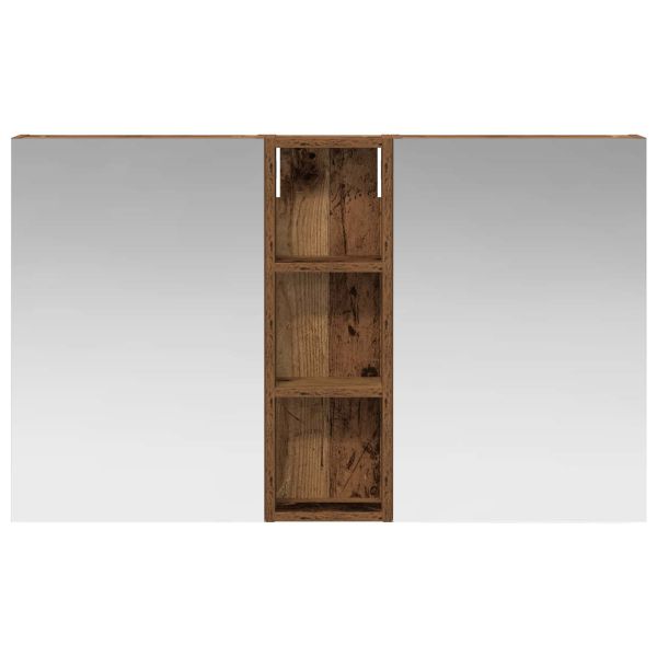 Комплект шкафове за баня с рафт 3 pcs 100 x 10,5 x 60,5 см