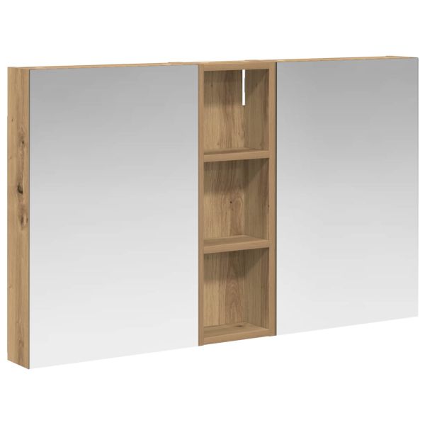 Комплект шкафове за баня с рафт 3 pcs 100 x 10,5 x 60,5 см