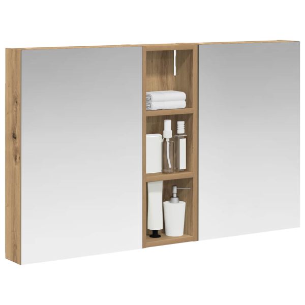 Комплект шкафове за баня с рафт 3 pcs 100 x 10,5 x 60,5 см