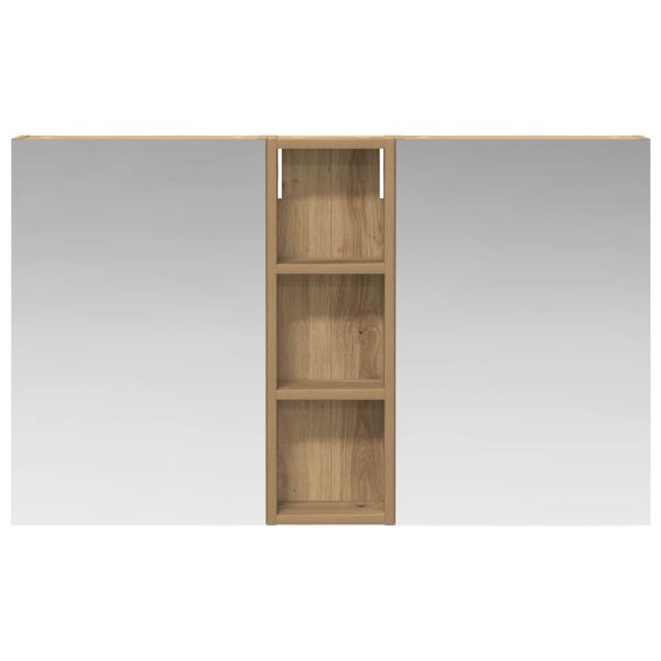 Комплект шкафове за баня с рафт 3 pcs 100 x 10,5 x 60,5 см