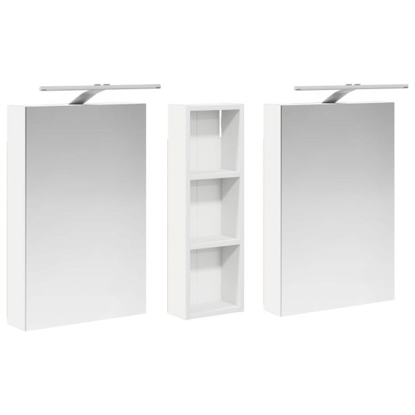 Комплект шкафове за баня с рафт 3 pcs 100 x 10,5 x 60,5 см