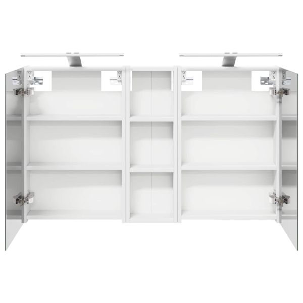 Комплект шкафове за баня с рафт 3 pcs 100 x 10,5 x 60,5 см