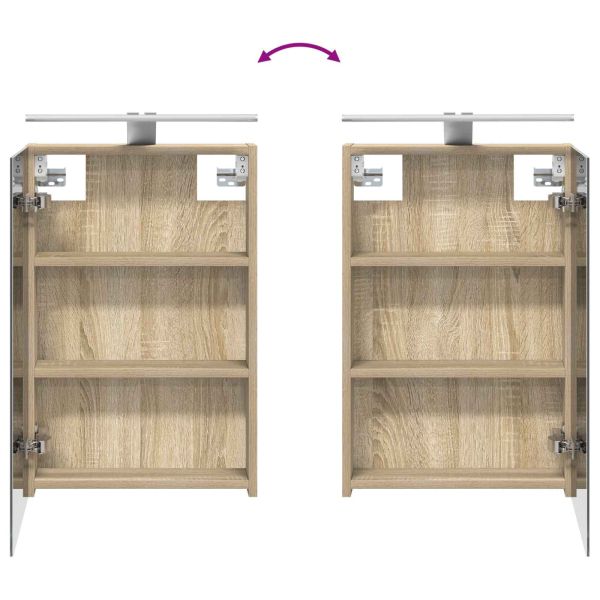 Комплект шкафове за баня с рафт 3 pcs 100 x 10,5 x 60,5 см