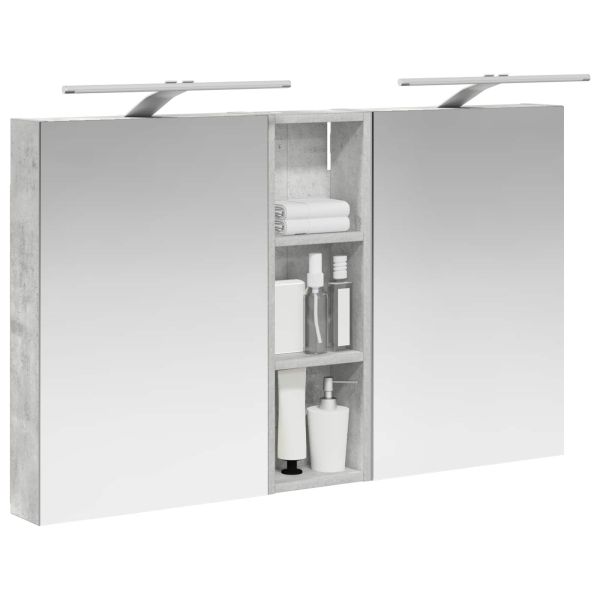 Комплект шкафове за баня с рафт 3 pcs 100 x 10,5 x 60,5 см