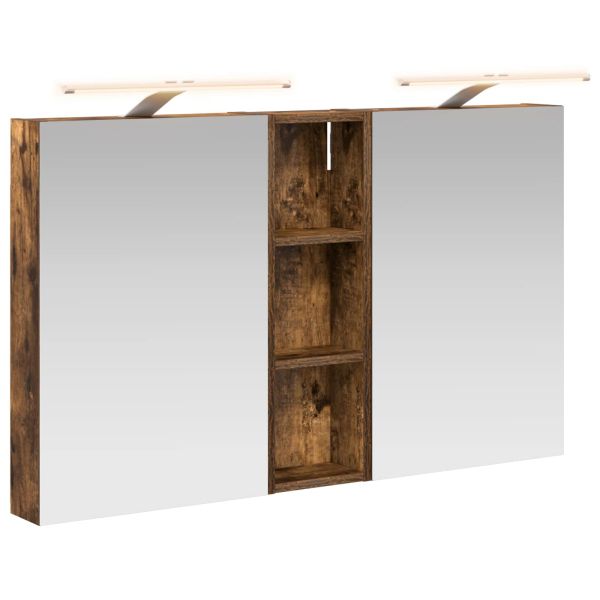 Комплект шкафове за баня с рафт 3 pcs 100 x 10,5 x 60,5 см