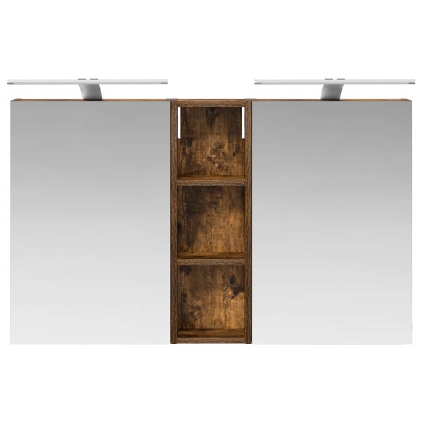 Комплект шкафове за баня с рафт 3 pcs 100 x 10,5 x 60,5 см