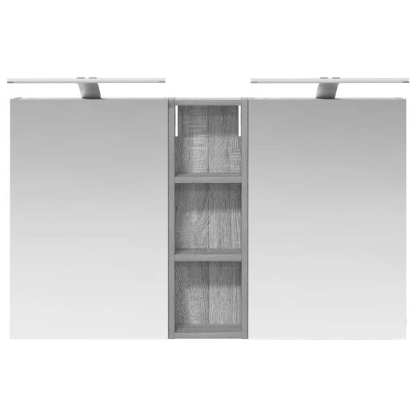 Комплект шкафове за баня с рафт 3 pcs 100 x 10,5 x 60,5 см