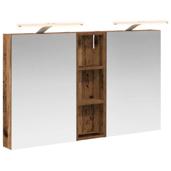 Комплект шкафове за баня с рафт 3 pcs 100 x 10,5 x 60,5 см