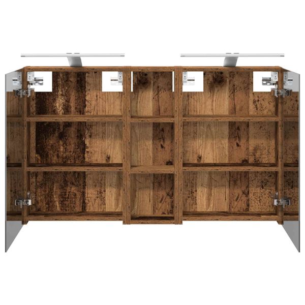 Комплект шкафове за баня с рафт 3 pcs 100 x 10,5 x 60,5 см