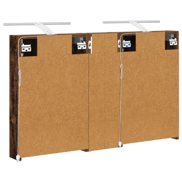 Комплект шкафове за баня с рафт 3 pcs 100 x 10,5 x 60,5 см