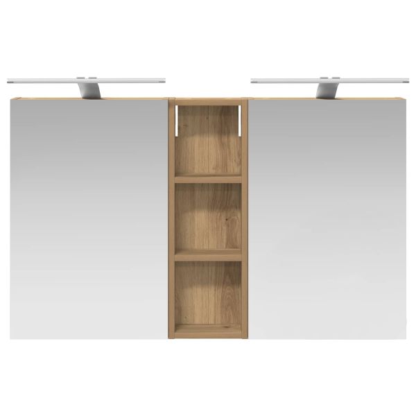 Комплект шкафове за баня с рафт 3 pcs 100 x 10,5 x 60,5 см