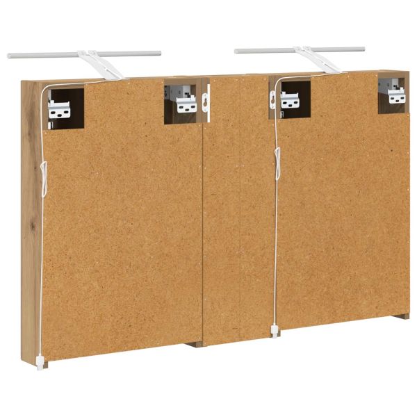 Комплект шкафове за баня с рафт 3 pcs 100 x 10,5 x 60,5 см