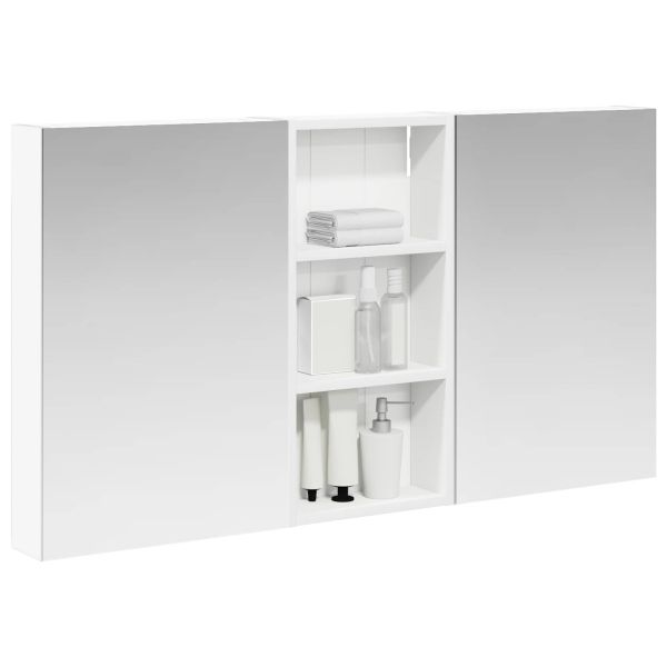 Комплект шкафове за баня с рафт 3 pcs 110 x 10,5 x 60,5 см