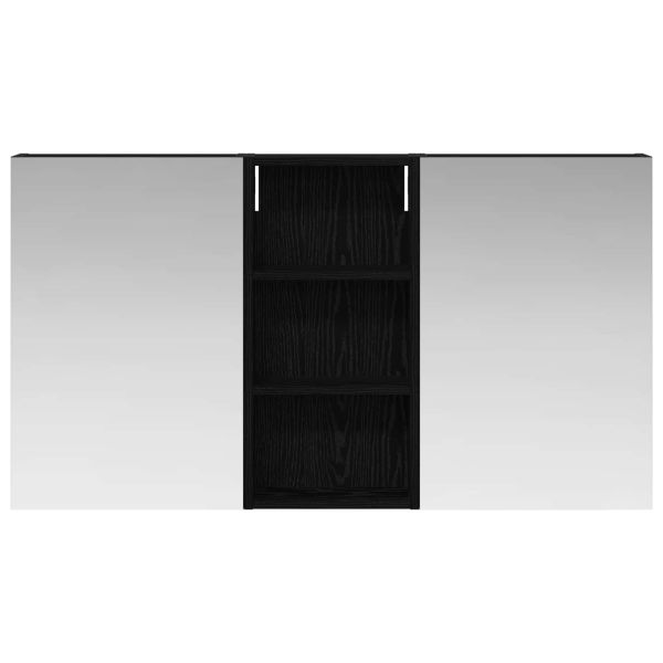 Комплект шкафове за баня с рафт 3 pcs 110 x 10,5 x 60,5 см