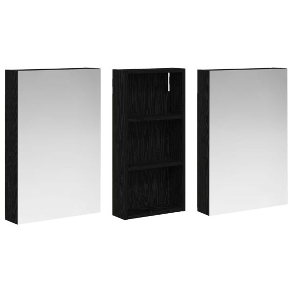 Комплект шкафове за баня с рафт 3 pcs 110 x 10,5 x 60,5 см