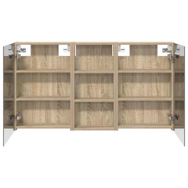 Комплект шкафове за баня с рафт 3 pcs 110 x 10,5 x 60,5 см