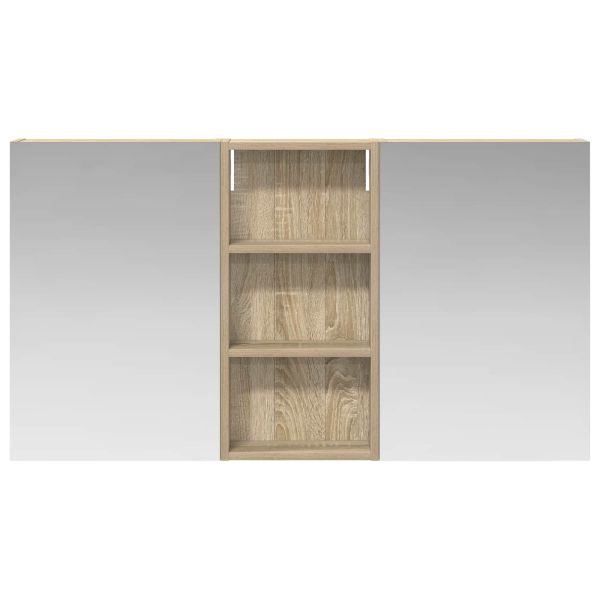 Комплект шкафове за баня с рафт 3 pcs 110 x 10,5 x 60,5 см