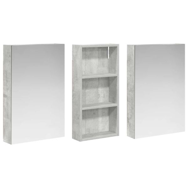 Комплект шкафове за баня с рафт 3 pcs 110 x 10,5 x 60,5 см