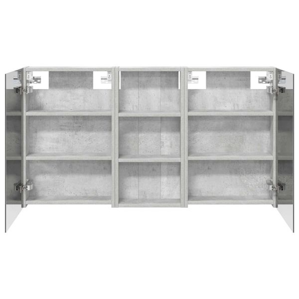 Комплект шкафове за баня с рафт 3 pcs 110 x 10,5 x 60,5 см