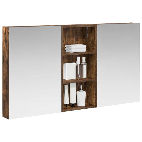 Комплект шкафове за баня с рафт 3 pcs 110 x 10,5 x 60,5 см