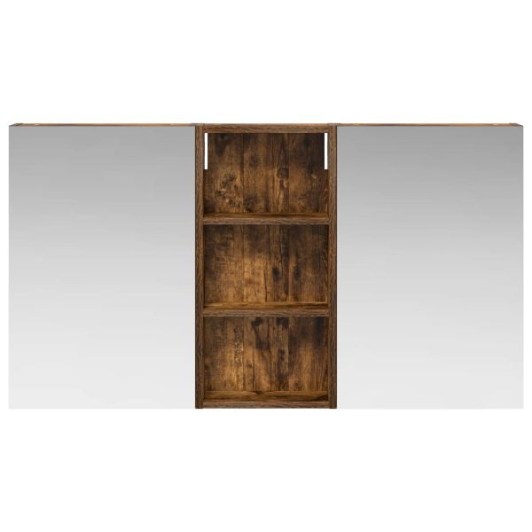 Комплект шкафове за баня с рафт 3 pcs 110 x 10,5 x 60,5 см