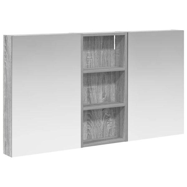 Комплект шкафове за баня с рафт 3 pcs 110 x 10,5 x 60,5 см