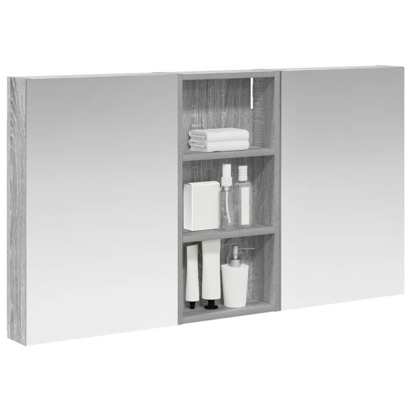 Комплект шкафове за баня с рафт 3 pcs 110 x 10,5 x 60,5 см