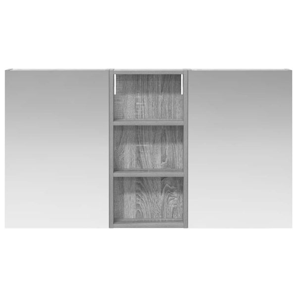 Комплект шкафове за баня с рафт 3 pcs 110 x 10,5 x 60,5 см