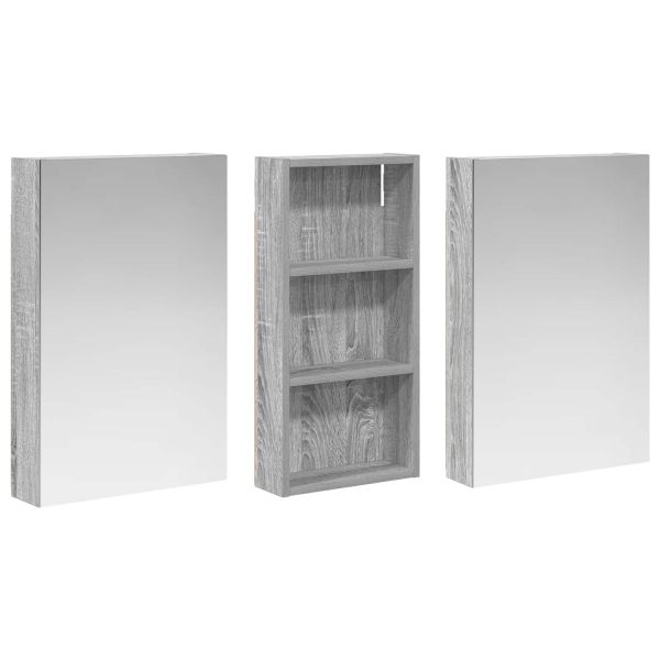 Комплект шкафове за баня с рафт 3 pcs 110 x 10,5 x 60,5 см