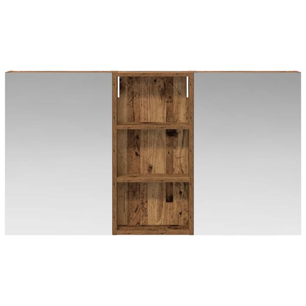 Комплект шкафове за баня с рафт 3 pcs 110 x 10,5 x 60,5 см