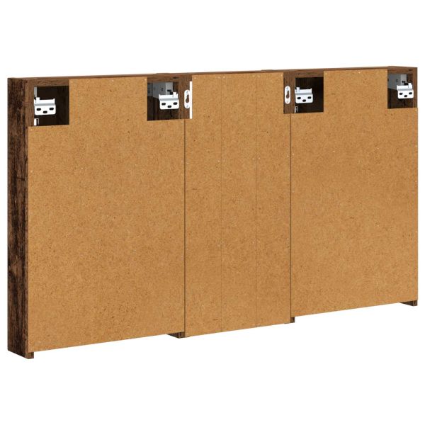 Комплект шкафове за баня с рафт 3 pcs 110 x 10,5 x 60,5 см