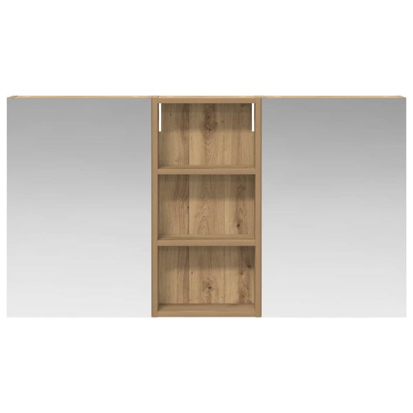 Комплект шкафове за баня с рафт 3 pcs 110 x 10,5 x 60,5 см