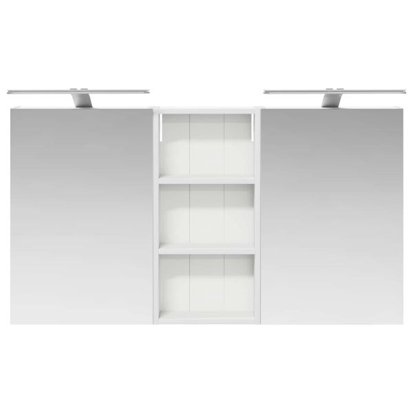 Комплект шкафове за баня с рафт 3 pcs 110 x 10,5 x 60,5 см