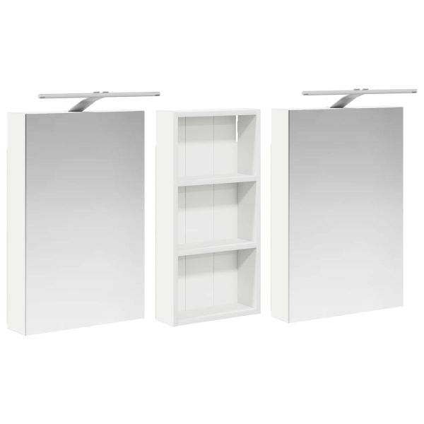 Комплект шкафове за баня с рафт 3 pcs 110 x 10,5 x 60,5 см