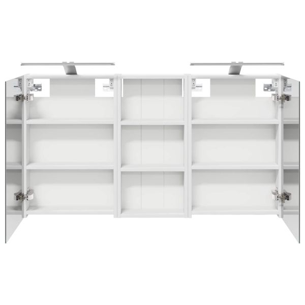 Комплект шкафове за баня с рафт 3 pcs 110 x 10,5 x 60,5 см