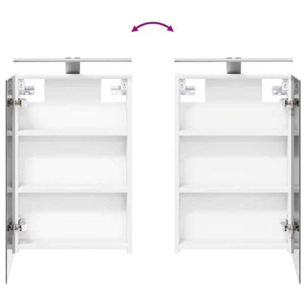 Комплект шкафове за баня с рафт 3 pcs 110 x 10,5 x 60,5 см