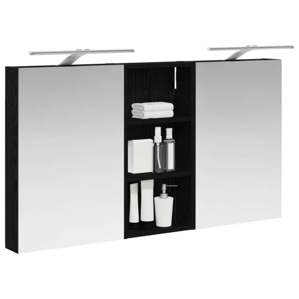 Комплект шкафове за баня с рафт 3 pcs 110 x 10,5 x 60,5 см