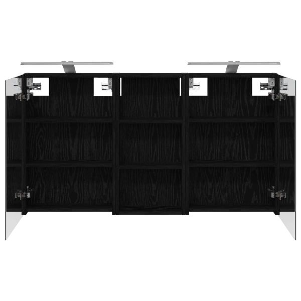 Комплект шкафове за баня с рафт 3 pcs 110 x 10,5 x 60,5 см