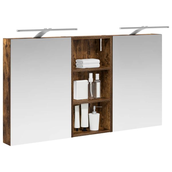 Комплект шкафове за баня с рафт 3 pcs 110 x 10,5 x 60,5 см