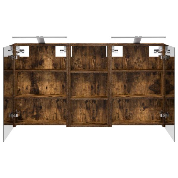 Комплект шкафове за баня с рафт 3 pcs 110 x 10,5 x 60,5 см