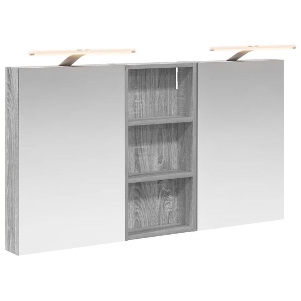 Комплект шкафове за баня с рафт 3 pcs 110 x 10,5 x 60,5 см