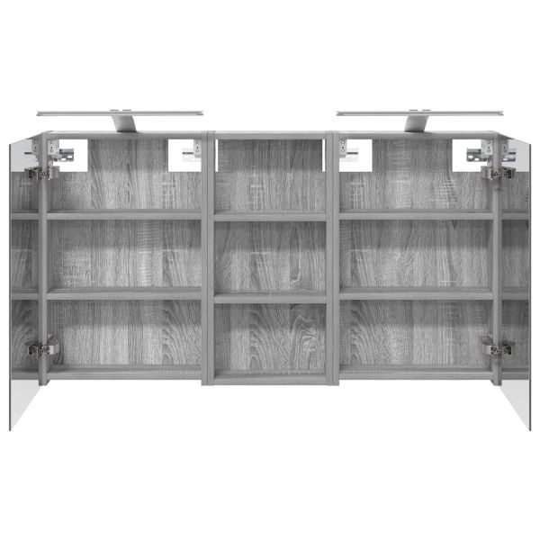 Комплект шкафове за баня с рафт 3 pcs 110 x 10,5 x 60,5 см