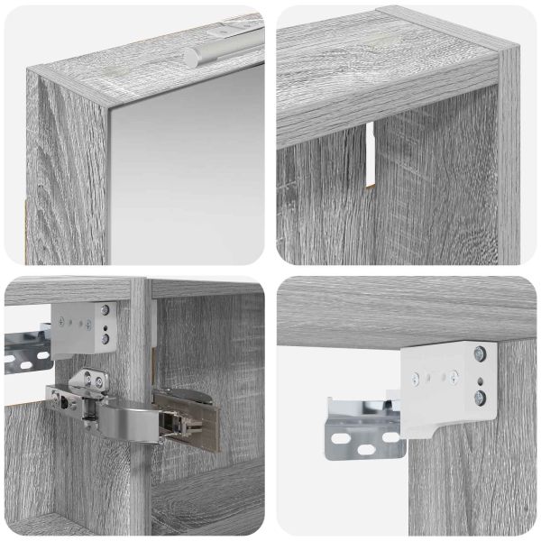 Комплект шкафове за баня с рафт 3 pcs 110 x 10,5 x 60,5 см