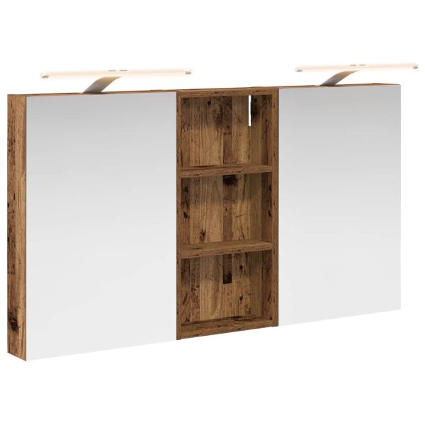 Комплект шкафове за баня с рафт 3 pcs 110 x 10,5 x 60,5 см