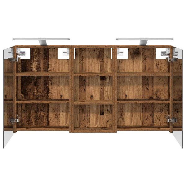 Комплект шкафове за баня с рафт 3 pcs 110 x 10,5 x 60,5 см