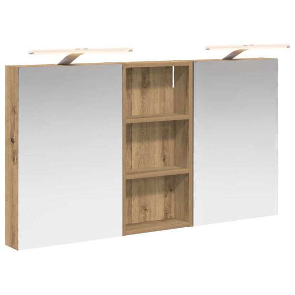 Комплект шкафове за баня с рафт 3 pcs 110 x 10,5 x 60,5 см