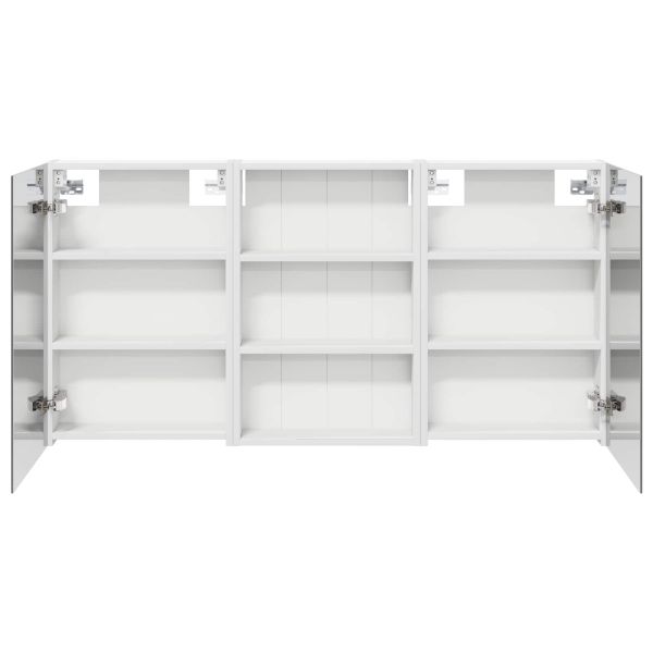 Комплект шкафове за баня с рафт 3 pcs 120 x 10,5 x 60,5 см