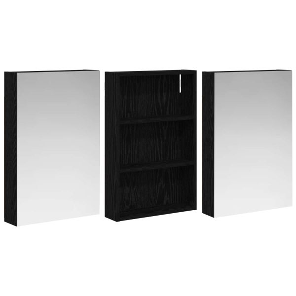 Комплект шкафове за баня с рафт 3 pcs 120 x 10,5 x 60,5 см