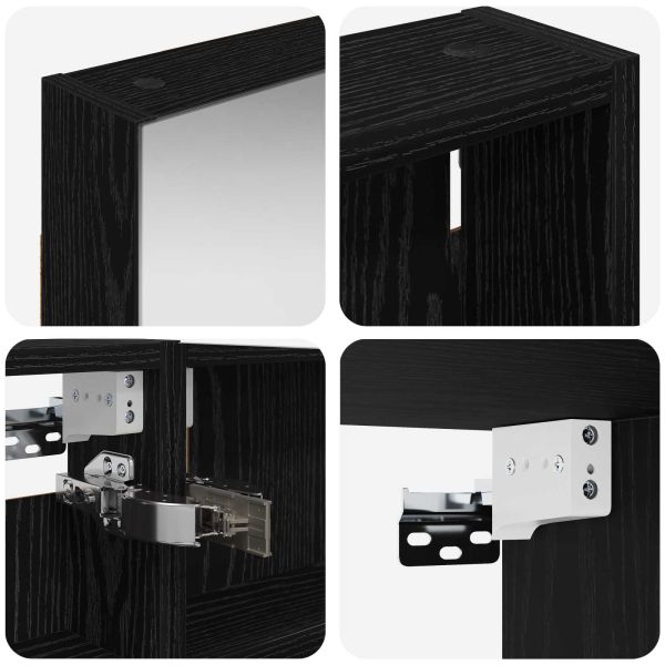 Комплект шкафове за баня с рафт 3 pcs 120 x 10,5 x 60,5 см