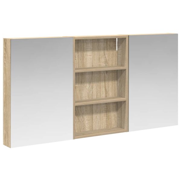 Комплект шкафове за баня с рафт 3 pcs 120 x 10,5 x 60,5 см